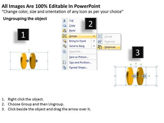 Circular Justification Of 2 Stages Flow Chart System PowerPoint Slides Slide02