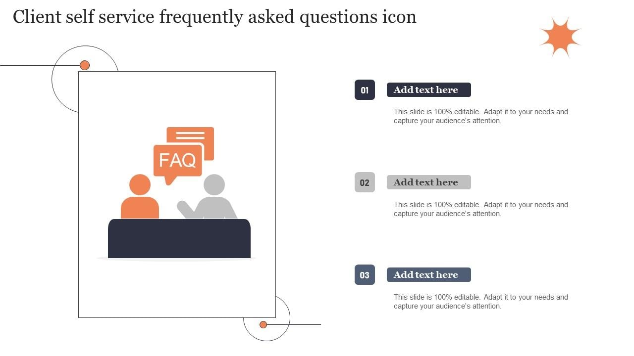Client Self Service Frequently Asked Questions Icon Infographics Pdf
