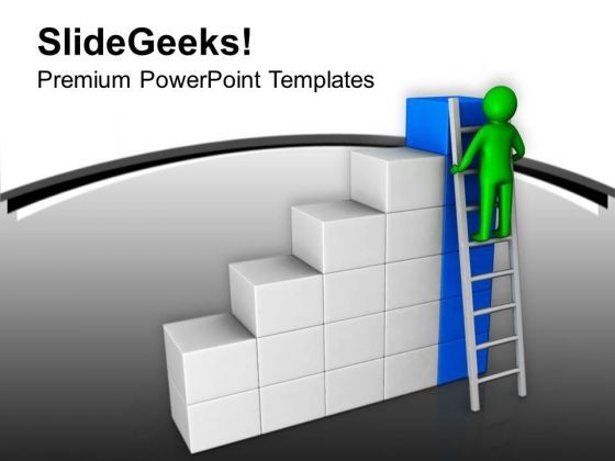 Climb The Top Level With Success Stair PowerPoint Templates Ppt Backgrounds For Slides 0713 Slide01