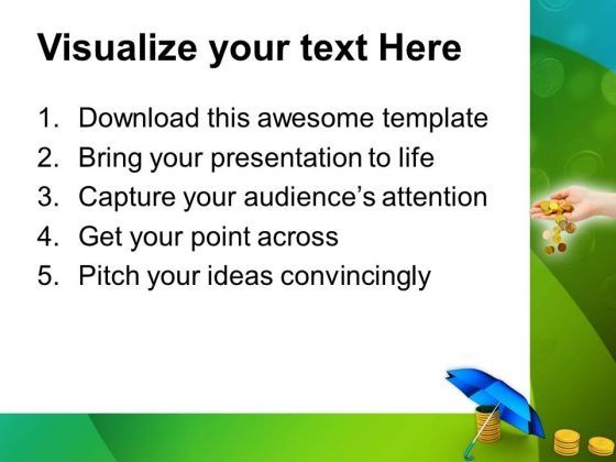 Coins Under Umbrella Finance PowerPoint Templates And PowerPoint Themes 1012 Slide03
