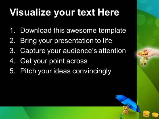 Coins Under Umbrella Finance PowerPoint Templates And PowerPoint Themes 1012 Slide02