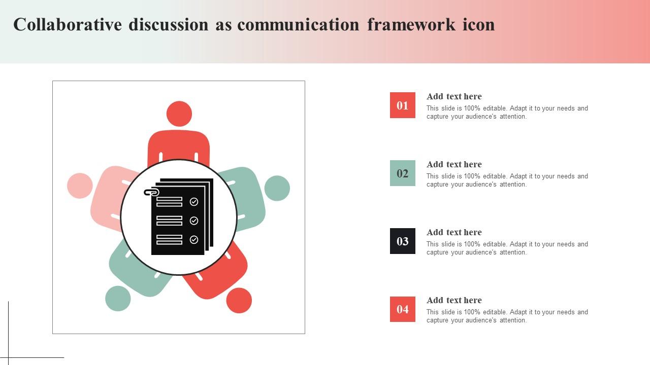 Collaborative Discussion As Communication Framework Icon Ideas Pdf