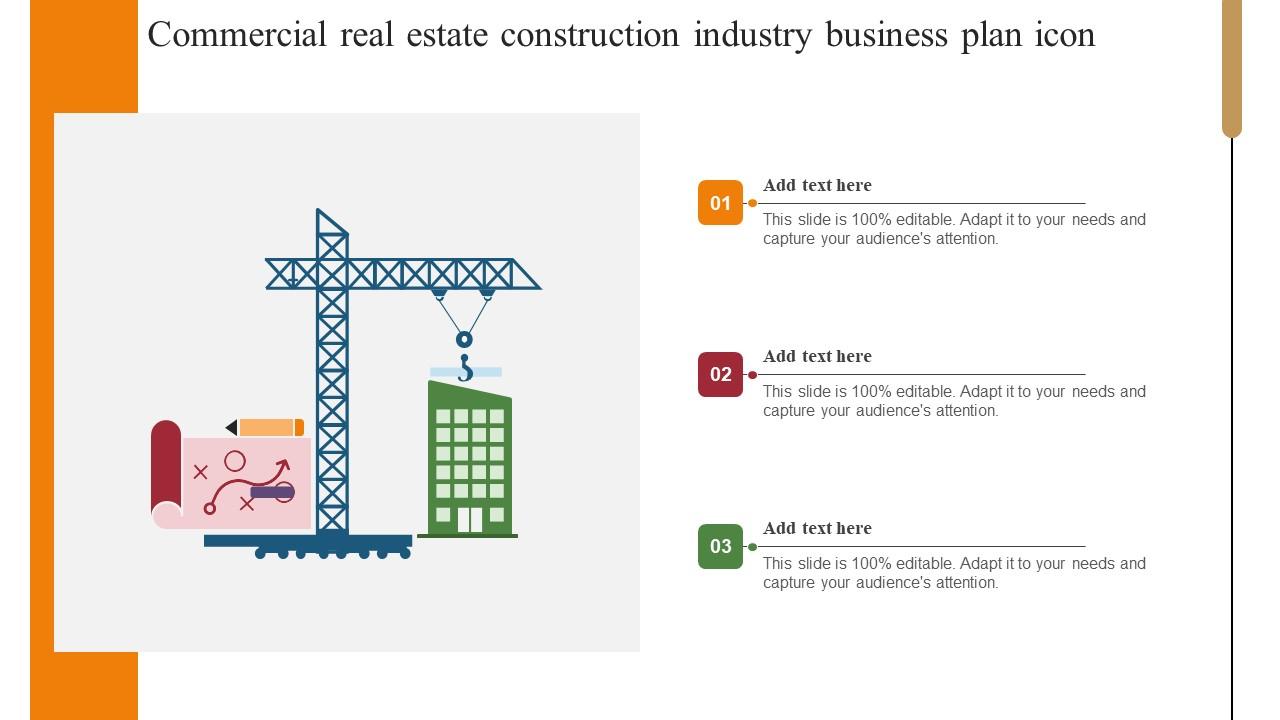 Commercial Real Estate Construction Industry Business Plan Icon Formats Pdf