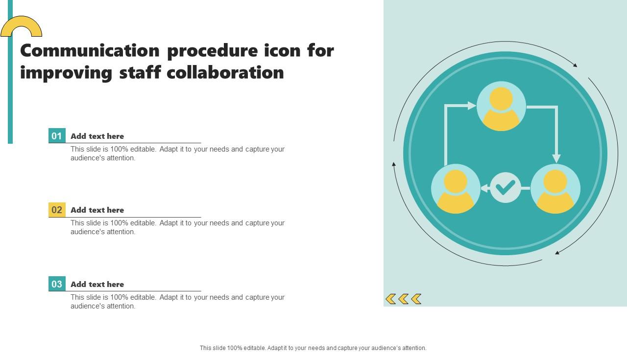 Communication Procedure Icon For Improving Staff Collaboration Microsoft Pdf