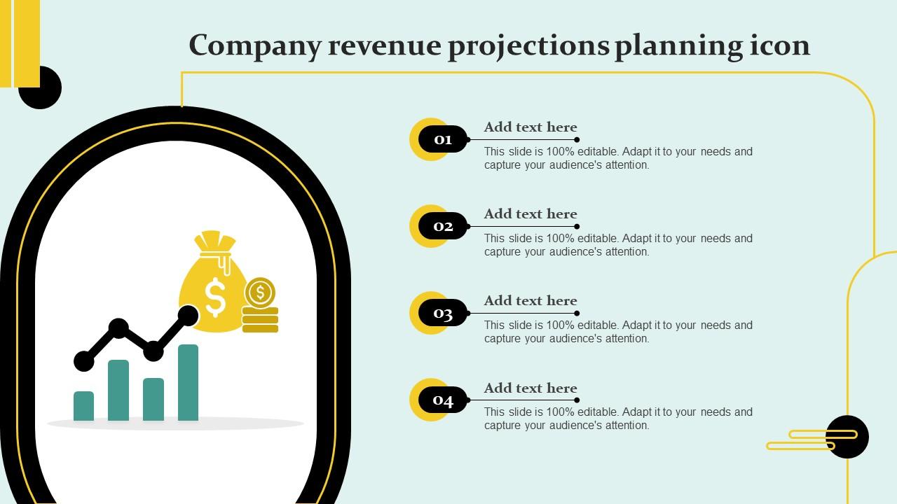 Company Revenue Projections Planning Icon Download Pdf