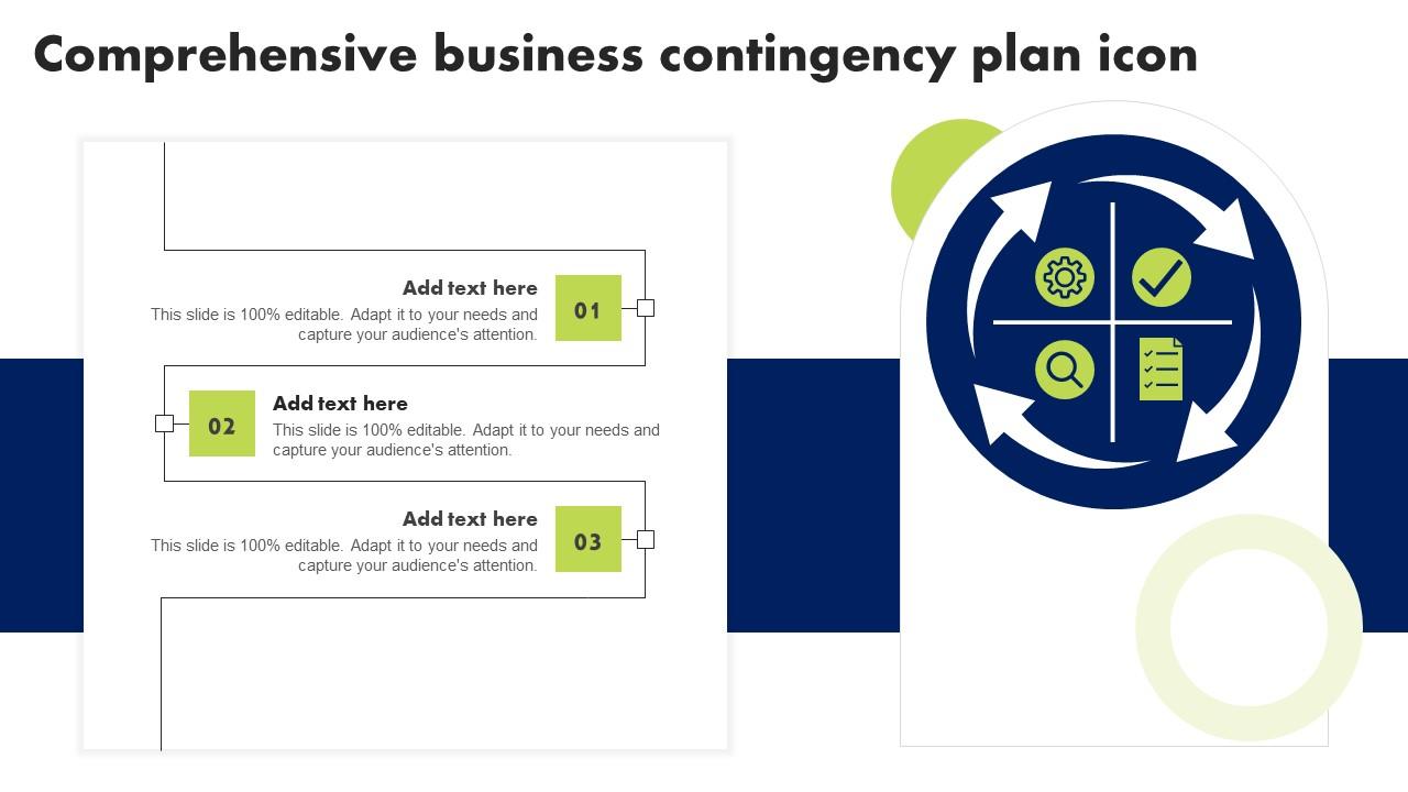Comprehensive Business Contingency Plan Icon Formats Pdf