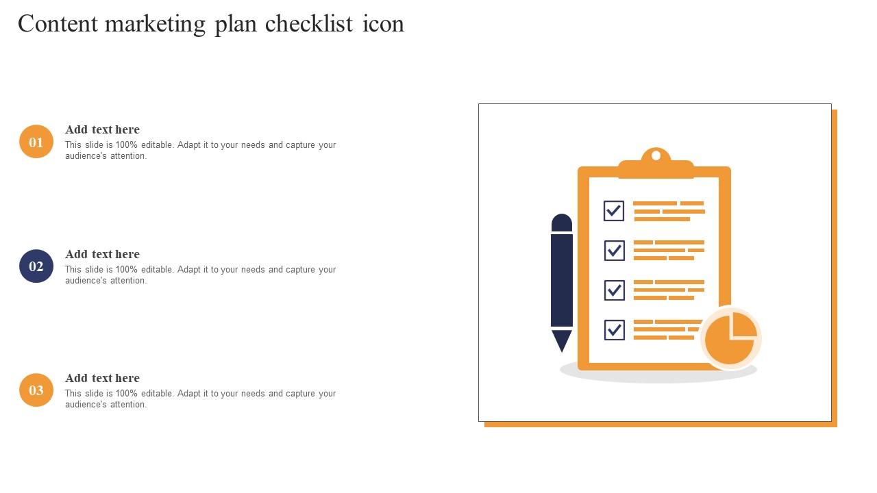 Content Marketing Plan Checklist Icon Guidelines Pdf