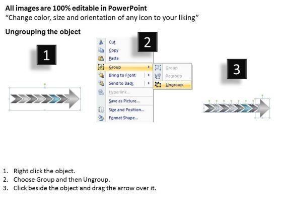 Continuous Arrow Process 7 Stages Manufacturing Flow Chart Symbols ...