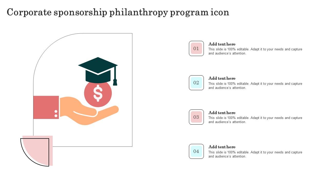 Corporate Sponsorship Philanthropy Program Icon Microsoft Pdf
