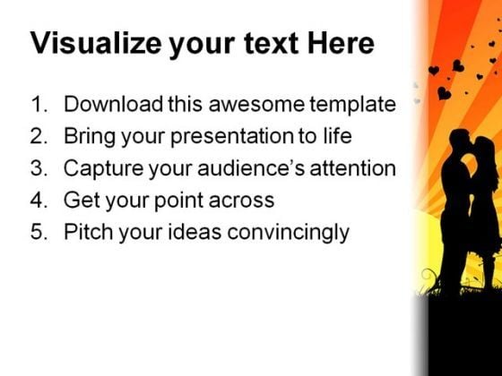 Couple Kissing Wedding PowerPoint Templates And PowerPoint Backgrounds 0311