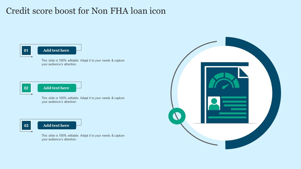 Credit Score Boost For Non FHA Loan Icon Icons Pdf