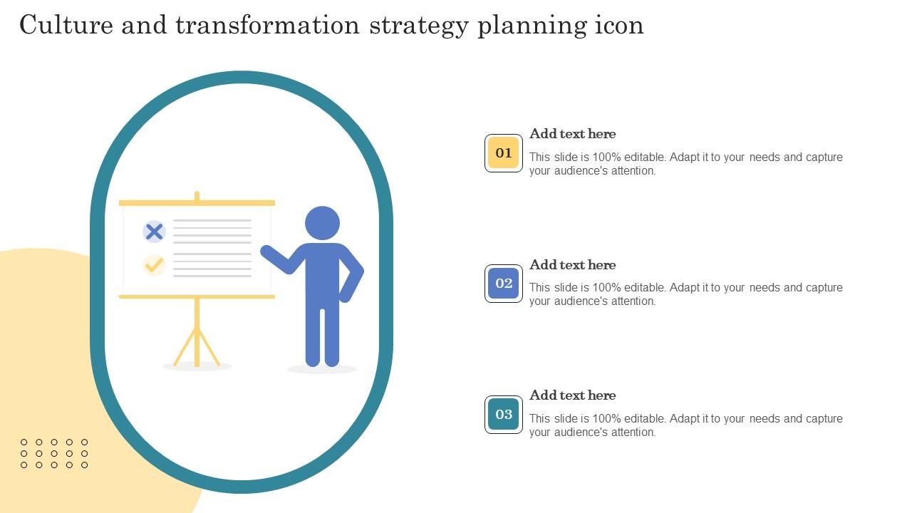 Culture And Transformation Strategy Planning Icon Information Pdf