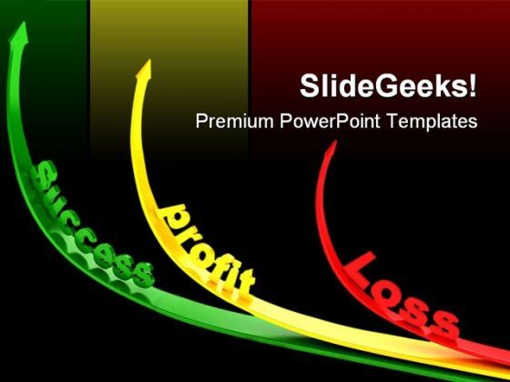 Curved Arrows Showing Profit Business PowerPoint Templates And ...
