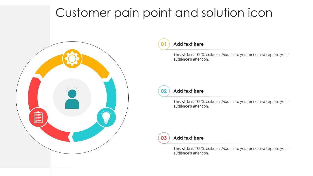 Customer Pain Point And Solution Icon Ppt Presentation SS