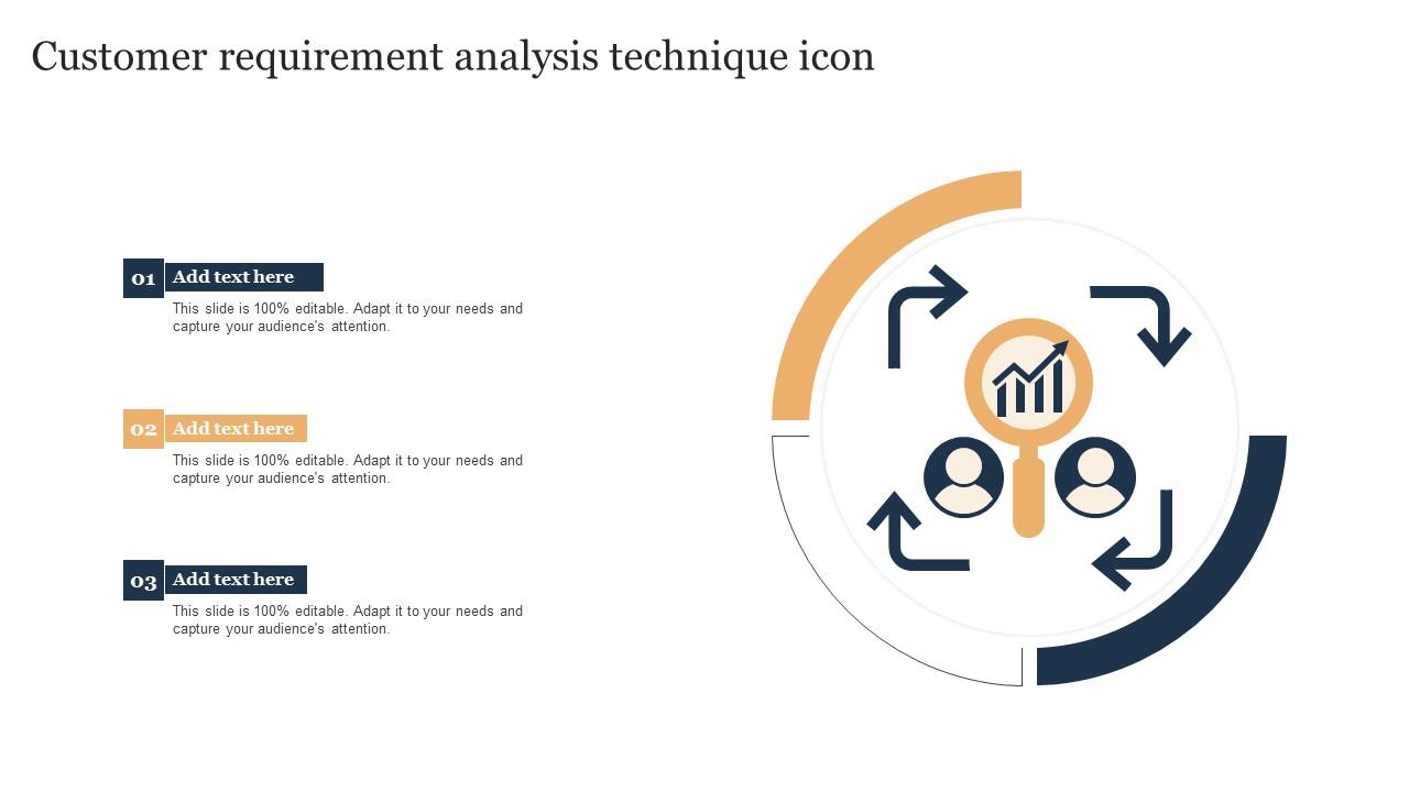 Customer Requirement Analysis Technique Icon Inspiration Pdf