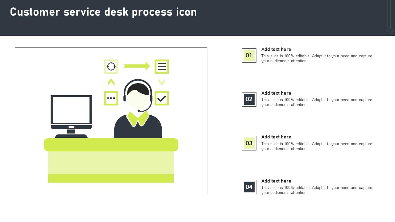 Customer Service Desk Process Icon Diagrams Pdf
