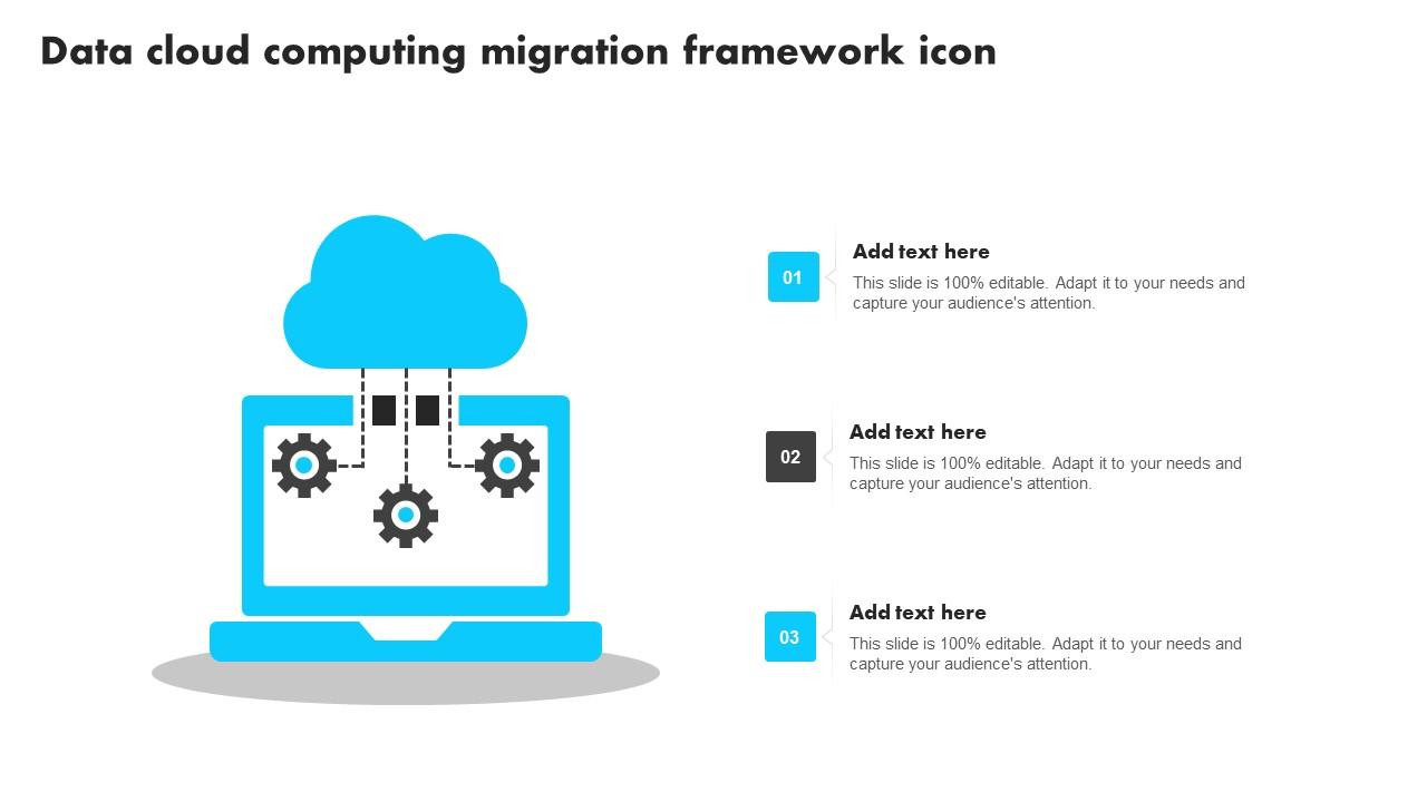 Data Cloud Computing Migration Framework Icon Template Pdf