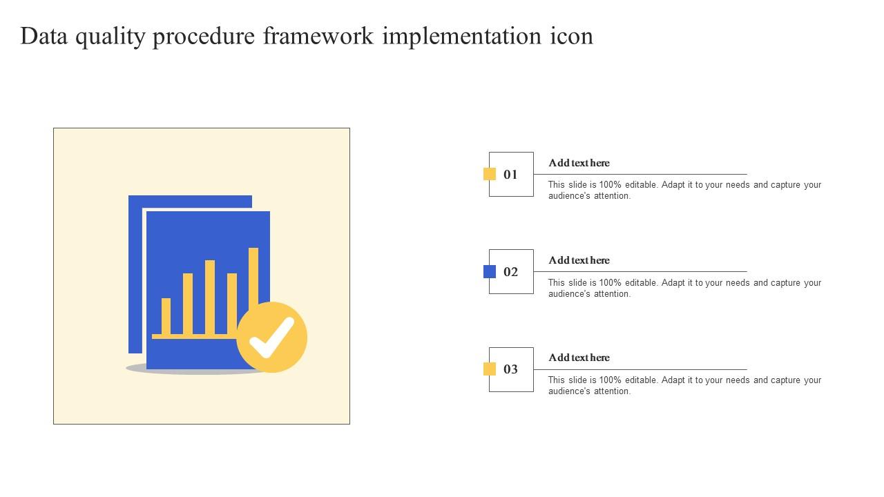 Data Quality Procedure Framework Implementation Icon Clipart Pdf