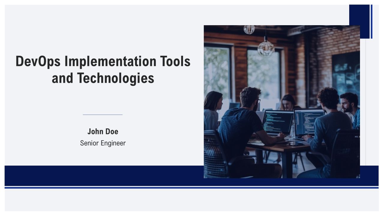 Devops Implementation Tools And Technologies PPT Outline AT