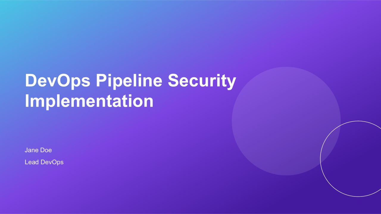 Devops Pipeline Security Implementation PPT Guidelines AT
