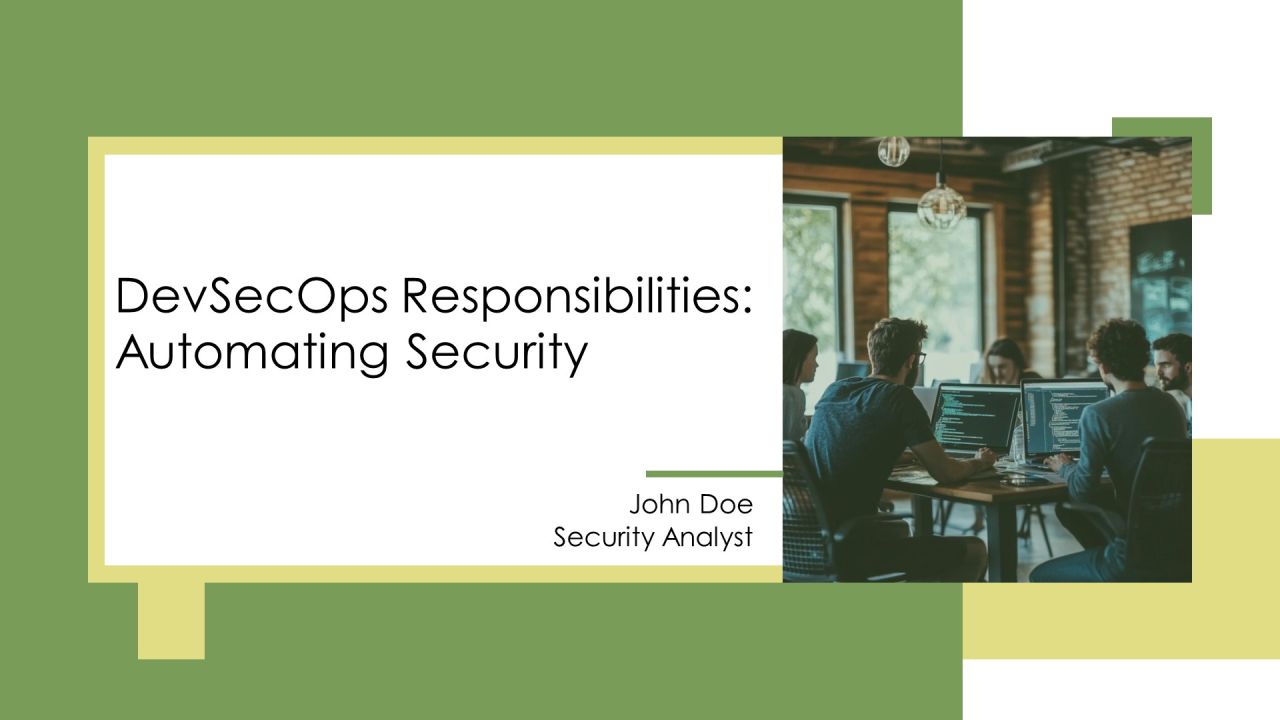 Devsecops Responsibilities Automating Security PPT Demonstration AT