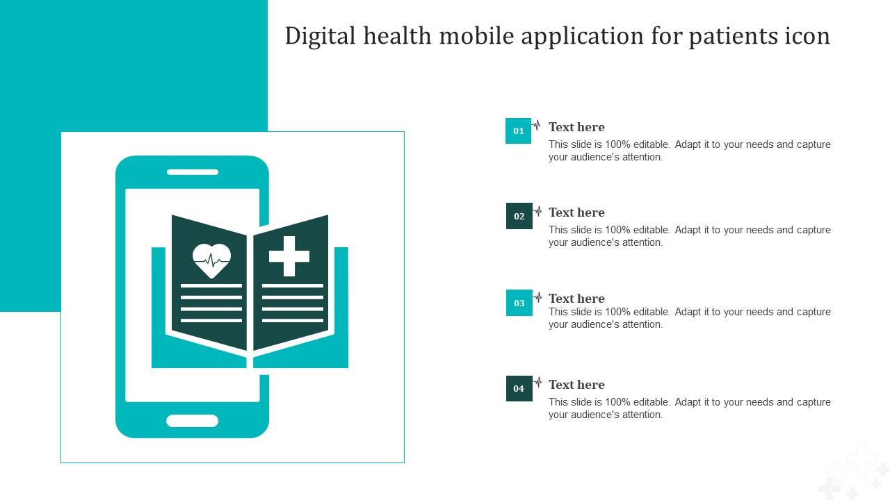 Digital Health Mobile Application For Patients Icon Diagrams Pdf
