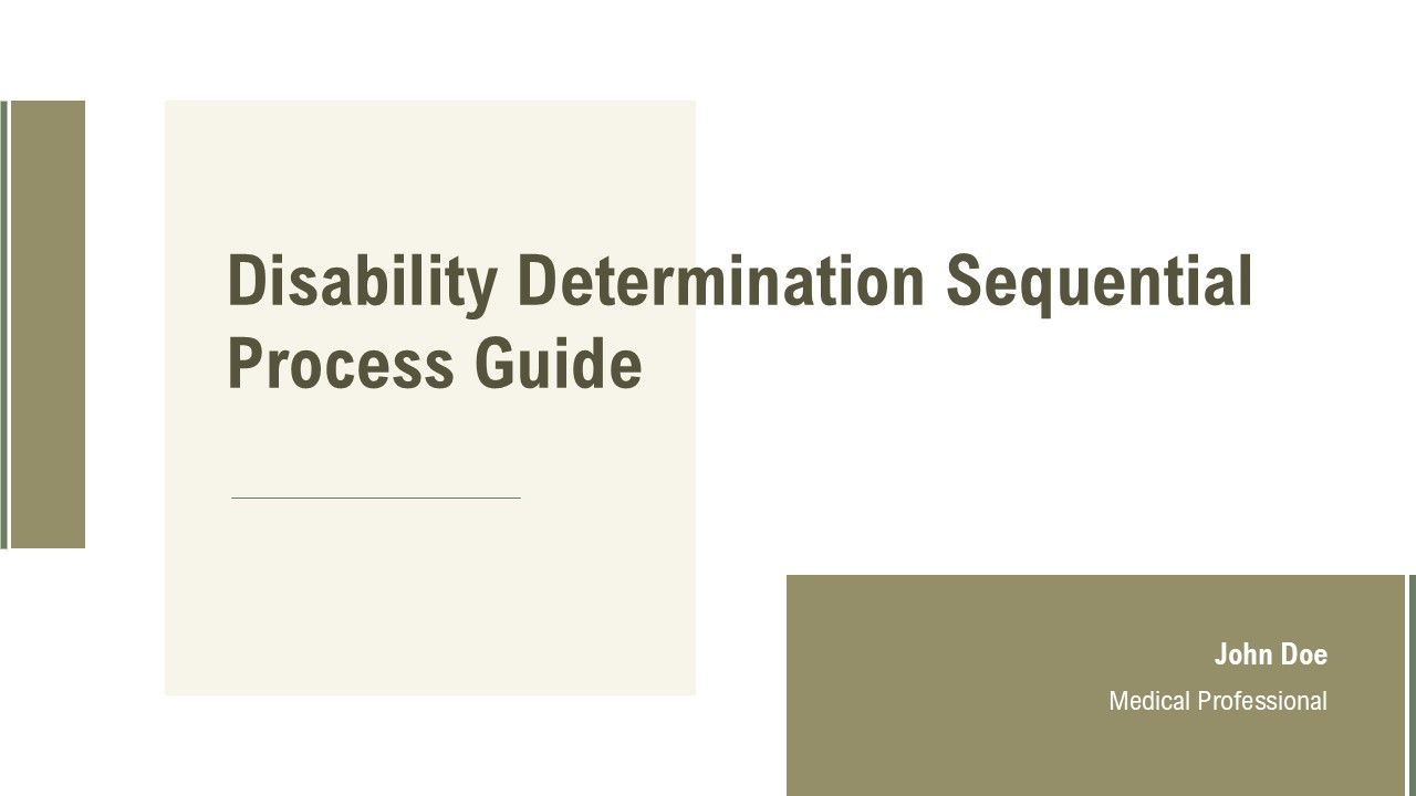 Disability Determination Sequential Process Guide PPT Mockup AT