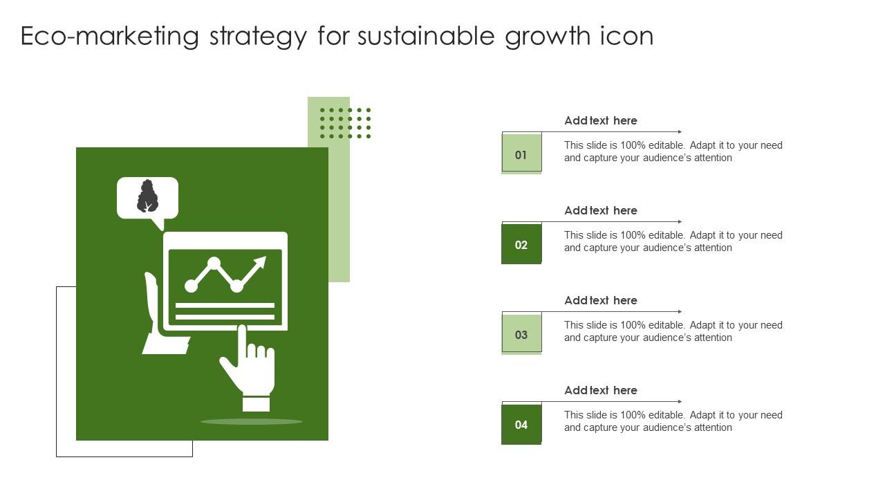 Eco Marketing Strategy For Sustainable Growth Icon Infographics Pdf