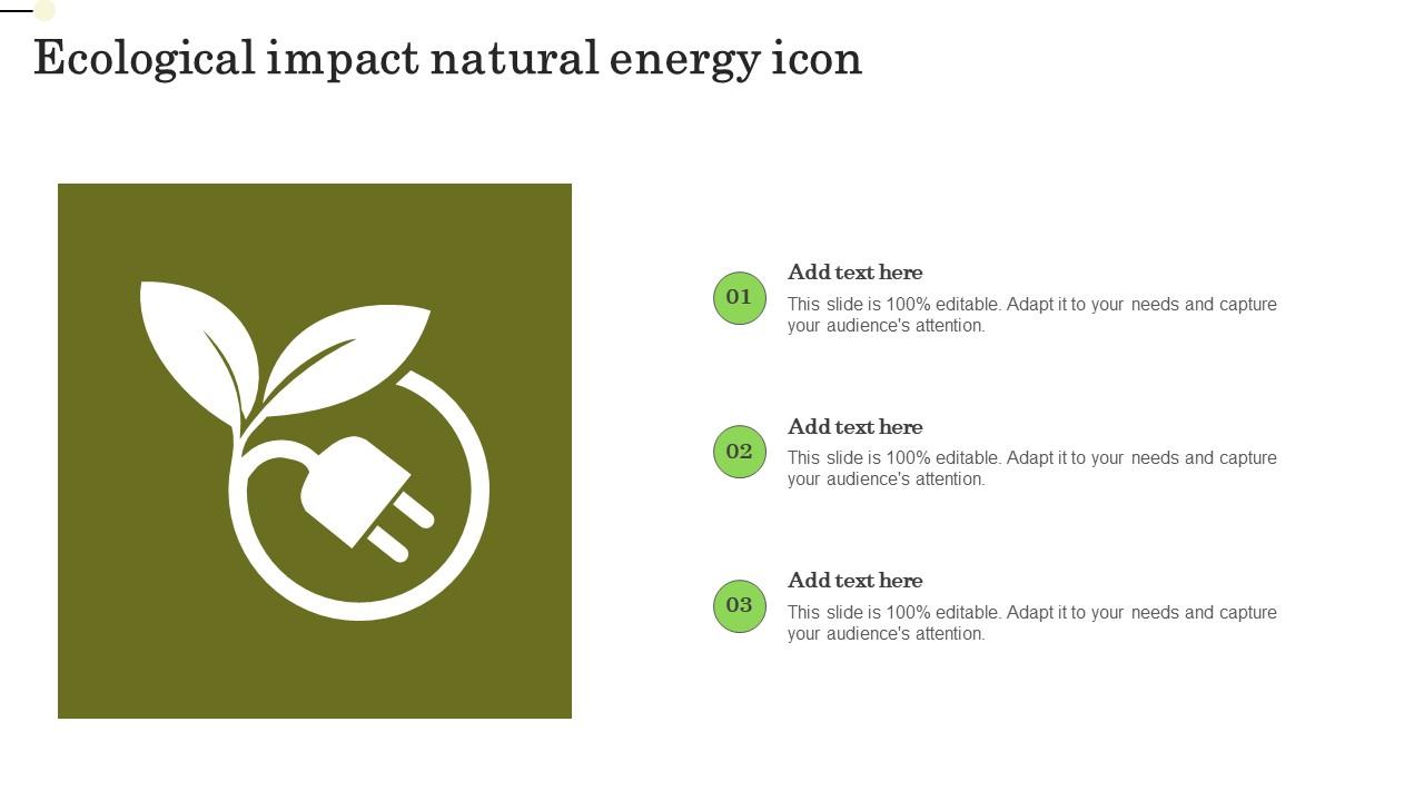 Ecological Impact Natural Energy Icon Background Pdf