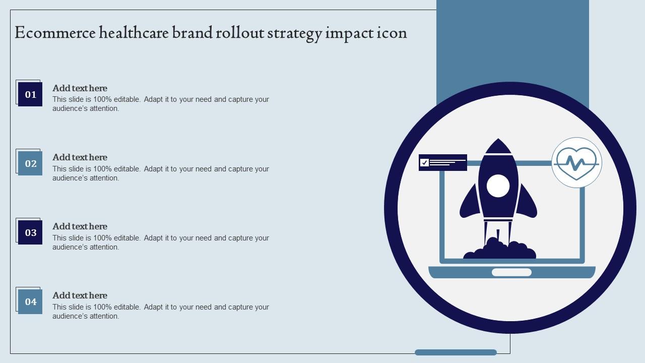 Ecommerce Healthcare Brand Rollout Strategy Impact Icon Ppt Infographics Slide Download Pdf