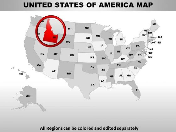 Editable State Maps For Powerpoint Editable Usa Idaho State Powerpoint Maps 1 1 