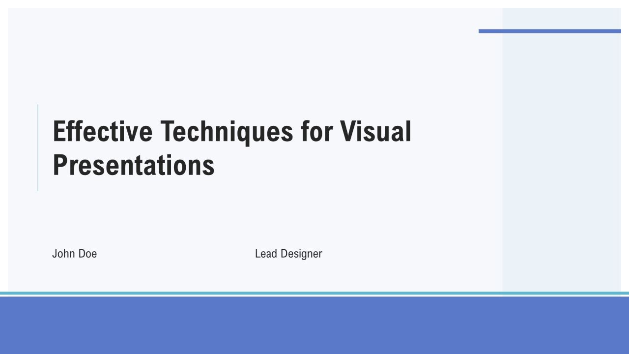 Effective Techniques For Visual Presentations PPT Information AT
