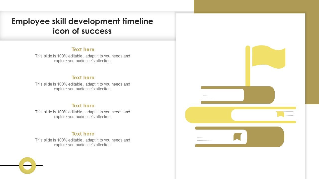 Employee Skill Development Timeline Icon Of Success Topics Pdf