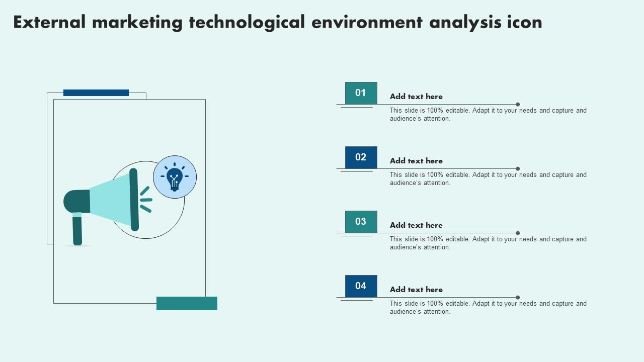 External Marketing Technological Environment Analysis Icon Designs Pdf
