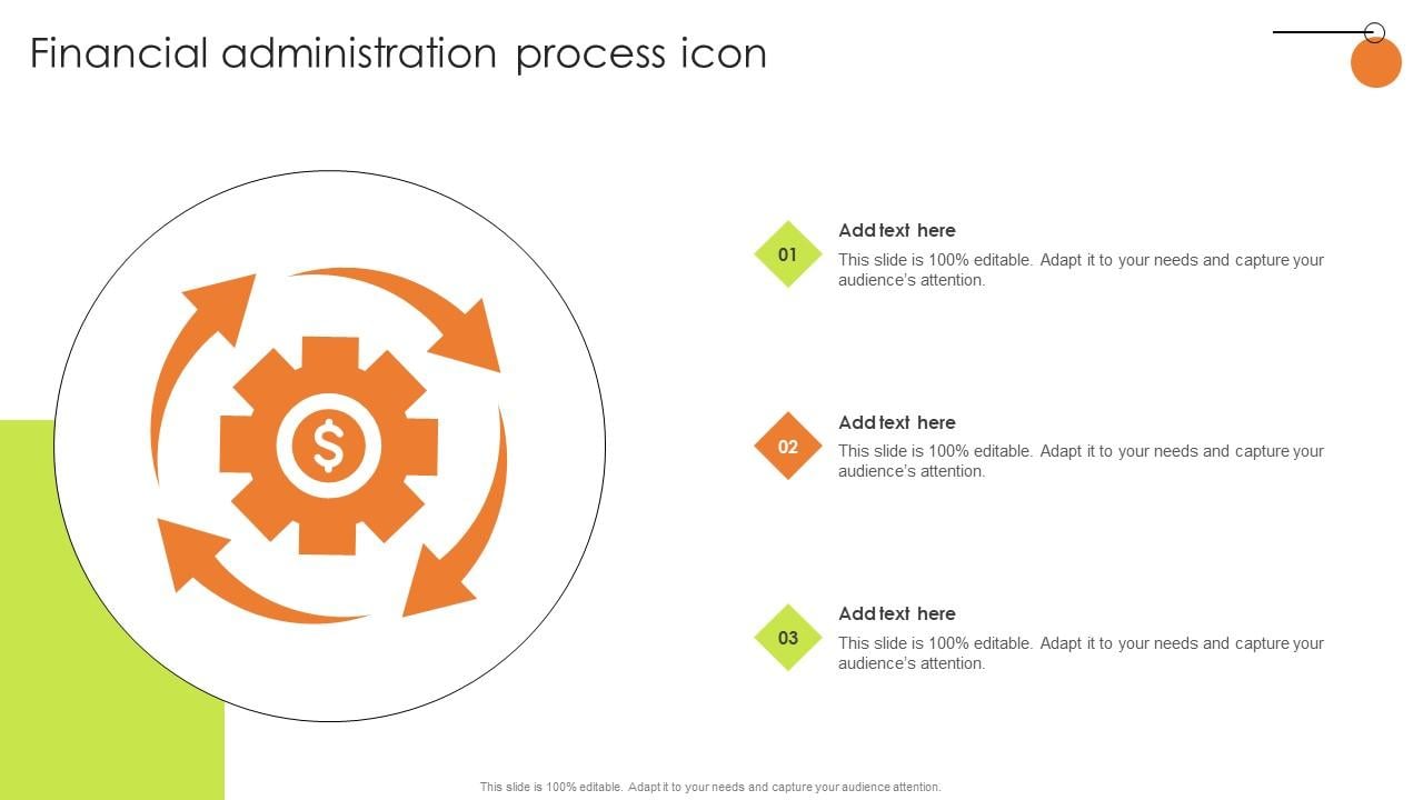 Financial Administration Process Icon Background Pdf