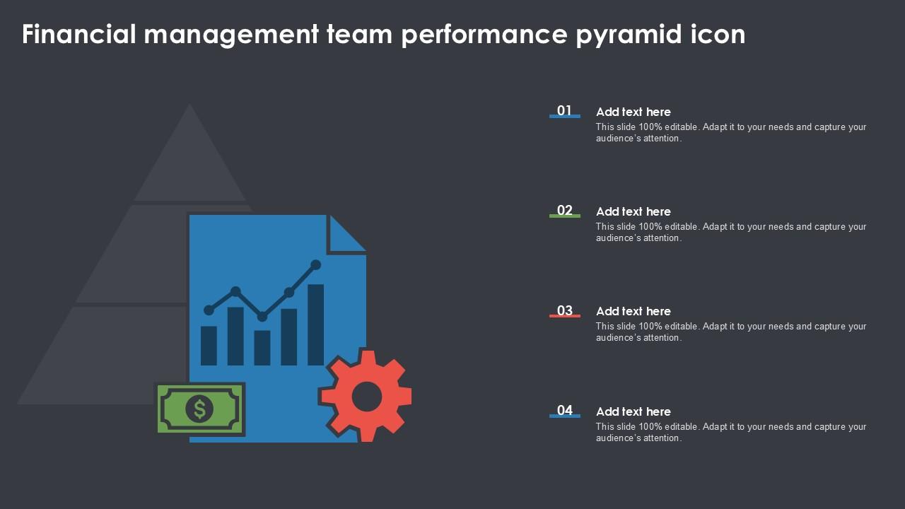 Financial Management Team Performance Pyramid Icon Ppt Powerpoint SS