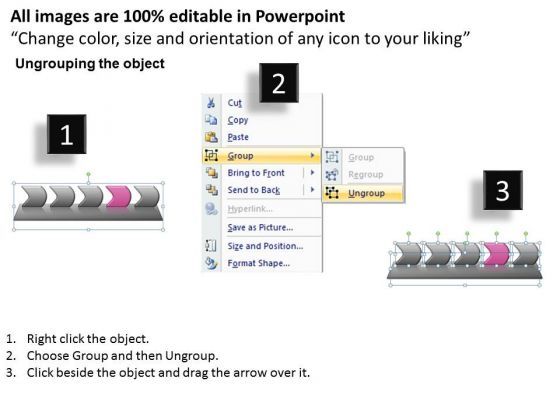 Flow Ppt Background Five Steps Working With Slide Numbers Linear Process 5 Image Slide02