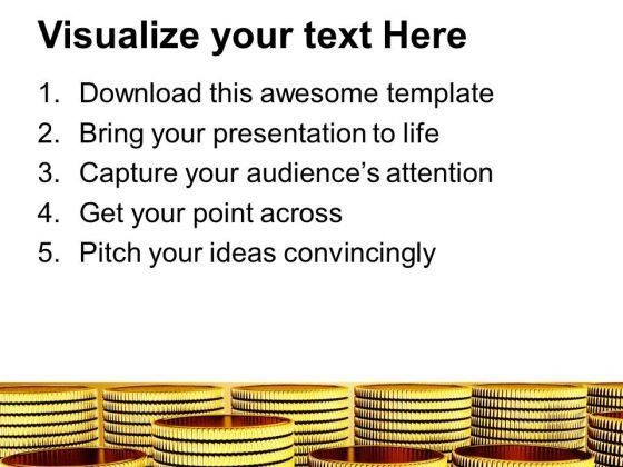 Golden Coins Global Business PowerPoint Templates And PowerPoint Themes 1112 Slide03