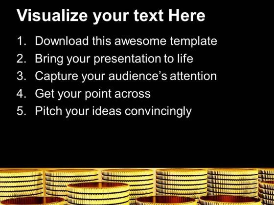 Golden Coins Global Business PowerPoint Templates And PowerPoint Themes 1112 Slide02
