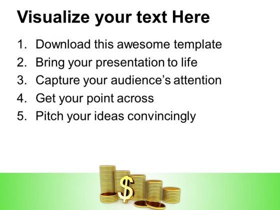 Golden Dollar Coins Finance PowerPoint Templates And PowerPoint Themes 1012 Slide03