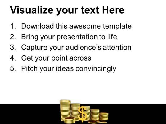Golden Dollar Coins Money PowerPoint Templates And PowerPoint Themes 1012 Slide03