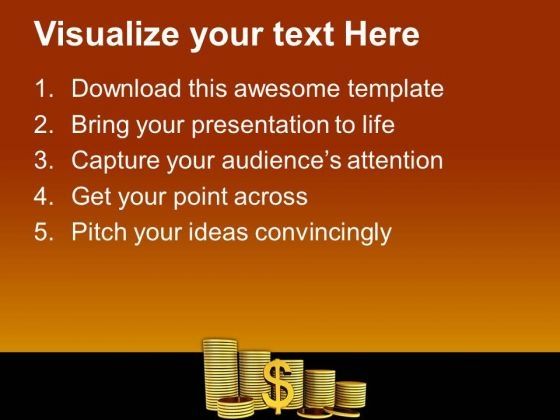 Golden Dollar Coins Money PowerPoint Templates And PowerPoint Themes 1012 Slide02