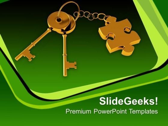 Golden Key With Puzzle Piece Security Powerpoint Templates And Golden Key With Puzzle Piece Security Powerpoint Templates And