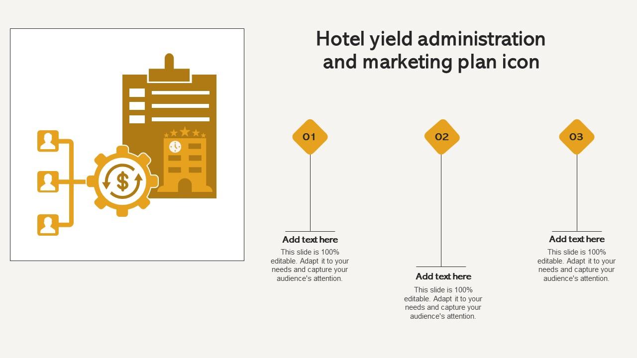 Hotel Yield Administration And Marketing Plan Icon Download Pdf
