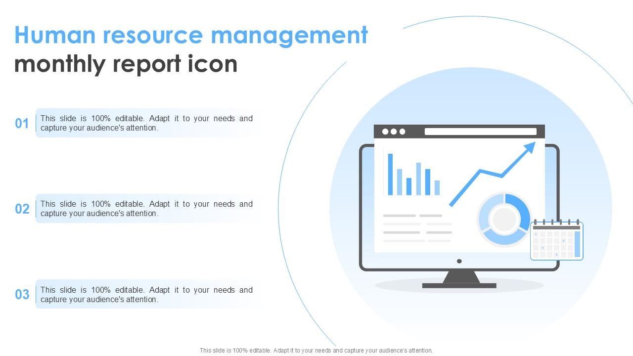 Human Resource Management Monthly Report Icon