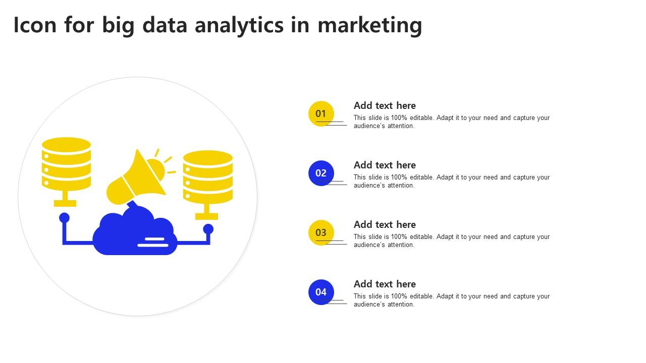Icon For Big Data Analytics In Marketing Ppt Slides Files PDF