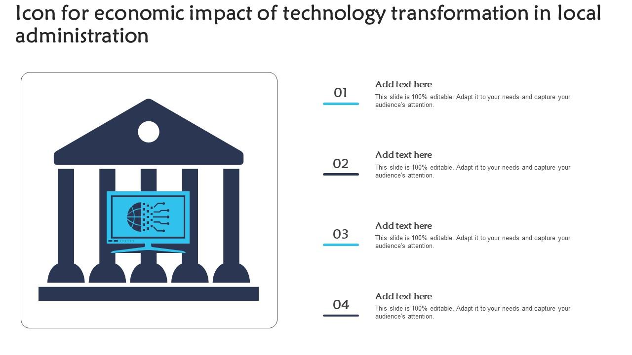 Icon For Economic Impact Of Technology Transformation In Local Administration Portrait pdf