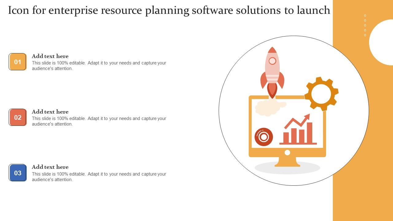 Icon For Enterprise Resource Planning Software Solutions To Launch Elements Pdf