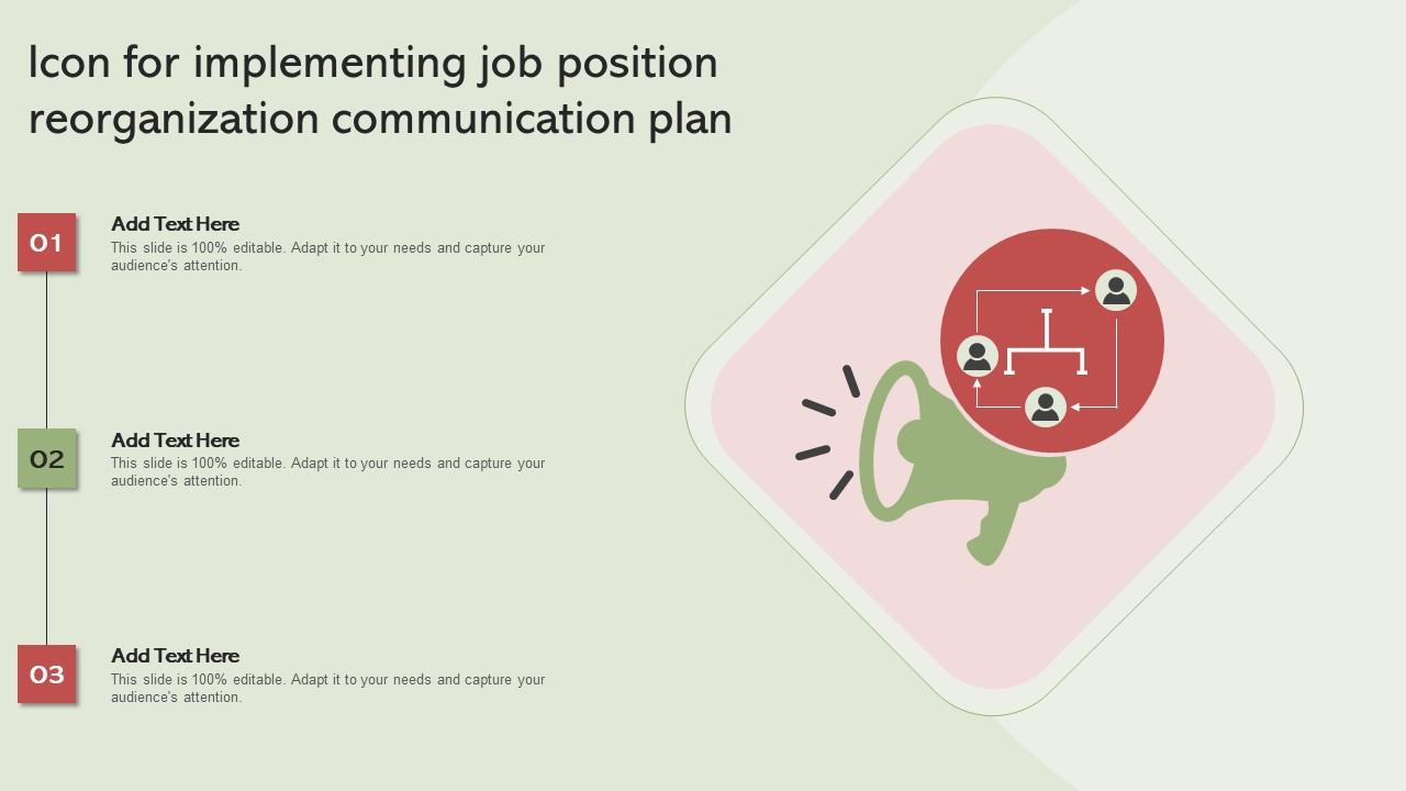 Icon For Implementing Job Position Reorganization Communication Plan Information Pdf