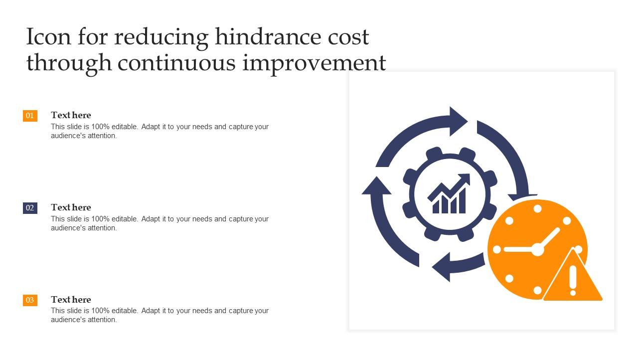 Icon For Reducing Hindrance Cost Through Continuous Improvement Microsoft pdf